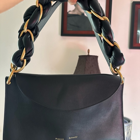 Proenza Schouler Black Shoulder Bag with Gold Chain Stunning Bag 😍 - Picture 11 of 15